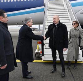 Ильхам Алиев прибыл в Швейцарию для участия в ежегодном заседании Всемирного экономического форума