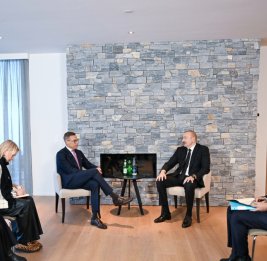 Президент Азербайджана Ильхам Алиев встретился в Давосе с Президентом Финляндии