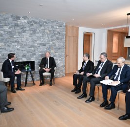 Президент Ильхам Алиев встретился в Давосе с президентом компании Brookfield Asset Management