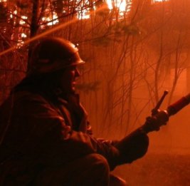 Пожар в центре Баку