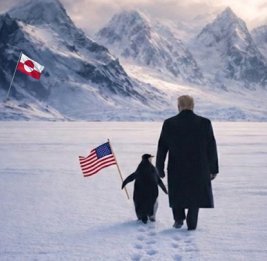 Белый дом прокомментировал картинку с Трампом и пингвином в Гренландии