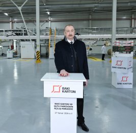 В Сумгайытском промышленном парке состоялось открытие предприятия по производству картонной и коробочной тары