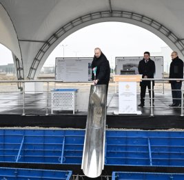 Президент Ильхам Алиев заложил фундамент нового предприятия в Сумгайыте