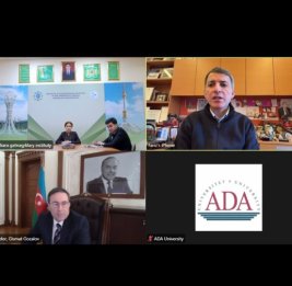 Состоялась встреча в формате видеоконференции между Университетом АДА и Институтом международных отношений МИД Туркменистана