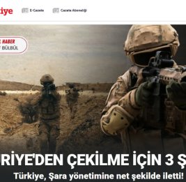 Газета Türkiye: Анкара обозначила Дамаску три условия вывода войск из Сирии