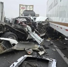 Сто автомобилей столкнулись на трассе в Калифорнии