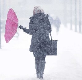 В Азербайджане наблюдается метель