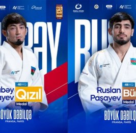 Азербайджанские дзюдоисты взяли две медали в первый день турнира &laquo;Большой шлем&raquo;