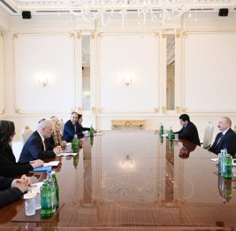 Президент Ильхам Алиев принял делегацию Конференции президентов крупнейших американских еврейских организаций США