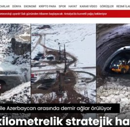 Газета Karar: Темпы строительства железной дороги от Карса до Нахчывана ускоряются