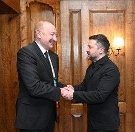 В Мюнхене состоялась встреча Президента Ильхама Алиева с Президентом Украины Володимиром Зеленским