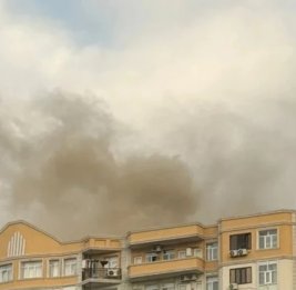 В Хырдалане произошел пожар в жилом здании