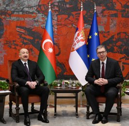 В Белграде состоялась встреча Президента Ильхама Алиева с Президентом Сербии Александаром Вучичем один на один