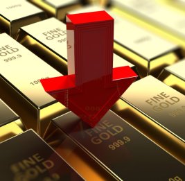 Золото подешевело на мировом рынке более чем на $141