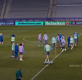 "Ньюкасл" провел заключительную тренировку в Баку перед игрой с "Карабахом"