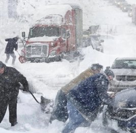 В США в зоне предупреждения о снежной буре оказались более 41 млн человек