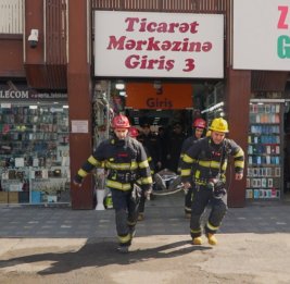 Учения пожарных на бакинском &laquo;Велотреке&raquo;