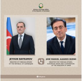 Главы МИД Азербайджана и Испании обменялись мнениями
