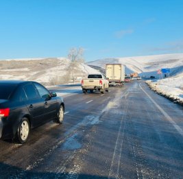 Устранен гололед на трассе Баку&ndash;Шамахы&ndash;Евлах