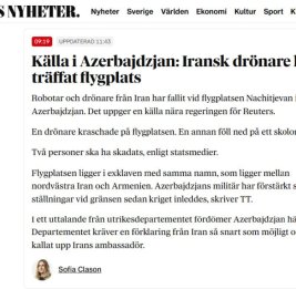 Шведские и норвежские медиа - об атаках иранских БПЛА по территории Азербайджан
