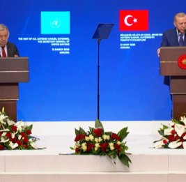 Президент Турции вручил генсеку ООН Международную премию мира имени Ататюрка