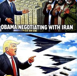 Трамп мемом показал, как он и Обама по-разному ведут переговоры с Ираном