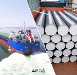 Суда ASCO задействованы в перевозке труб в рамках проекта TAPI