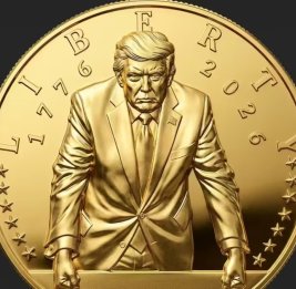 Трампа увековечат в золотой монете из 24-каратного золота