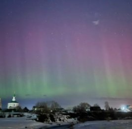 Магнитную бурю в Московской области сопровождали северные сияния