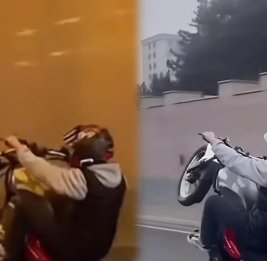 Наказан водитель мотоцикла, совершавший опасные маневры в Баку