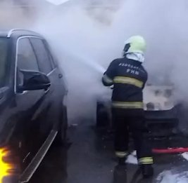 В Масазыре загорелся автомобиль