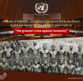 БИГ: Полностью поддерживаем резолюцию ООН о трансатлантической работорговле