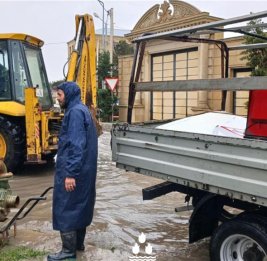 В посёлках Баку продолжаются работы по устранению последствий дождей