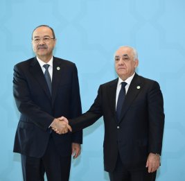 
Главы правительств/вице-президент государств-членов ОТГ встречаются в Баку