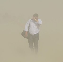 На Крит пришла пыльная буря из Сахары