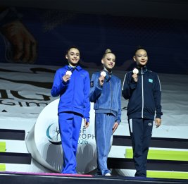 
Международный турнир: Азербайджанская гимнастка завоевала серебряную медаль