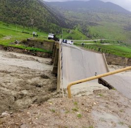 
Сильный сель разрушил мост на автодороге Сиязань - Мяшриф