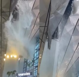 ЧП в аэропорту Джакарты: потолок рухнул на пассажиров