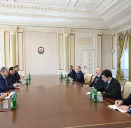 Президент Азербайджана Ильхам Алиев принял министров иностранных дел и транспорта Казахстана