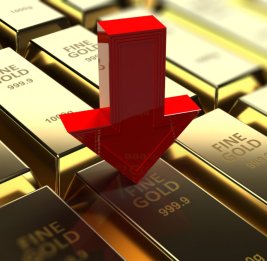 Золото подешевело почти на $40 