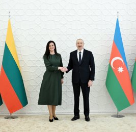 
Президент Азербайджана Ильхам Алиев принял Премьер-министра Литвы