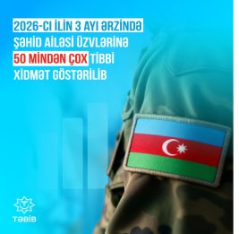 TƏBİB: За три месяца членам семей шехидов оказано более 50 тысяч медицинских услуг
