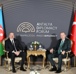 В Анталье состоялась встреча Президента Азербайджана Ильхама Алиева с Президентом Турции Реджепом Тайипом Эрдоганом