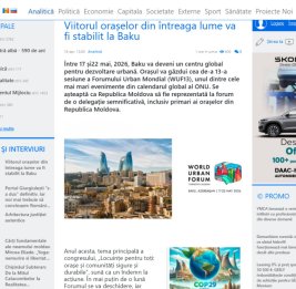 
Молдавские медиа: Будущее городов мира будет определено в Баку
