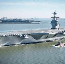 Американский авианосец USS Gerald R. Ford снова прибыл на Ближний Восток