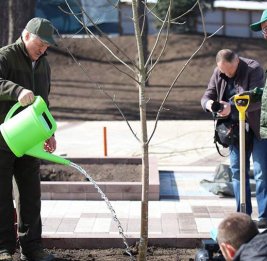 Александр Лукашенко с сыном Николаем принял участие в республиканском субботнике