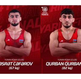 Два азербайджанских борца в финале ЧЕ в Албании