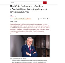 
СМИ: Чехия планирует импортировать до 2 млрд кубометров газа из Азербайджана ежегодно