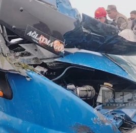 
В Агдаше столкнулись два грузовика, есть погибший