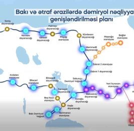 На Абшеронской кольцевой железнодорожной линии будет 40 остановок